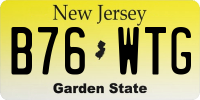 NJ license plate B76WTG