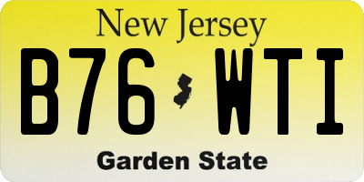 NJ license plate B76WTI