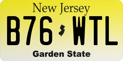 NJ license plate B76WTL