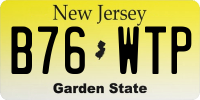 NJ license plate B76WTP