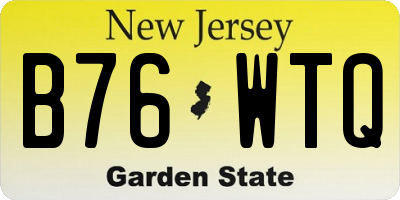 NJ license plate B76WTQ