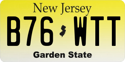 NJ license plate B76WTT