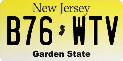NJ license plate B76WTV