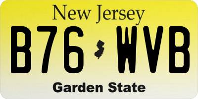 NJ license plate B76WVB