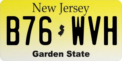 NJ license plate B76WVH