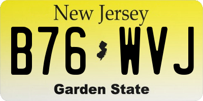 NJ license plate B76WVJ