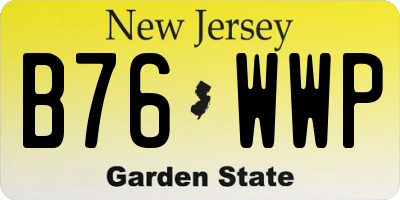 NJ license plate B76WWP