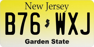 NJ license plate B76WXJ