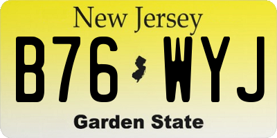 NJ license plate B76WYJ