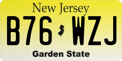 NJ license plate B76WZJ