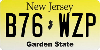 NJ license plate B76WZP