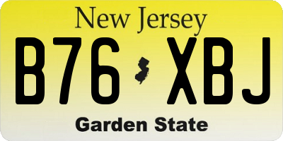 NJ license plate B76XBJ