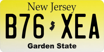 NJ license plate B76XEA