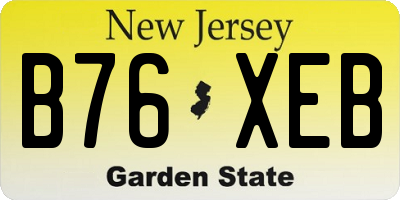 NJ license plate B76XEB