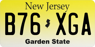 NJ license plate B76XGA