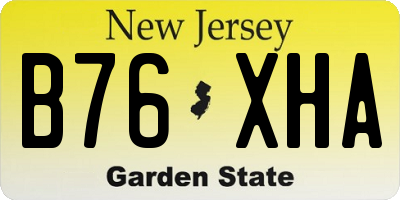 NJ license plate B76XHA