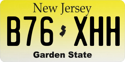 NJ license plate B76XHH