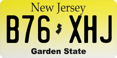 NJ license plate B76XHJ