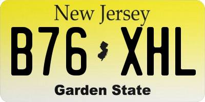 NJ license plate B76XHL