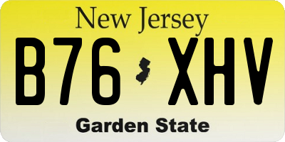 NJ license plate B76XHV