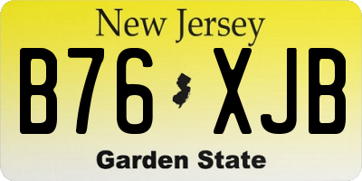 NJ license plate B76XJB