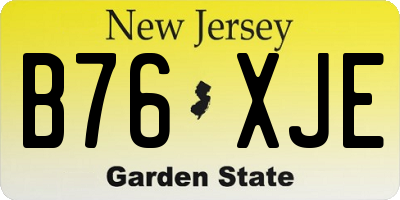 NJ license plate B76XJE