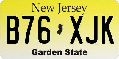 NJ license plate B76XJK