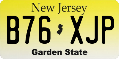 NJ license plate B76XJP