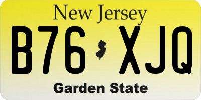 NJ license plate B76XJQ