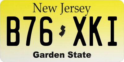 NJ license plate B76XKI