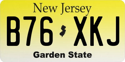 NJ license plate B76XKJ