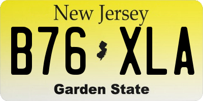 NJ license plate B76XLA