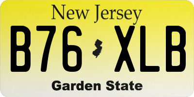 NJ license plate B76XLB
