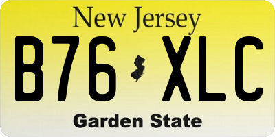 NJ license plate B76XLC