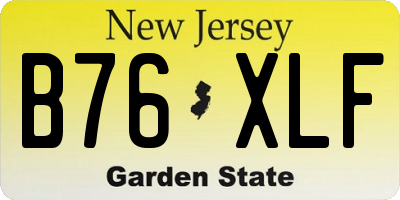 NJ license plate B76XLF