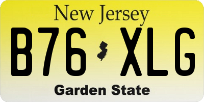 NJ license plate B76XLG