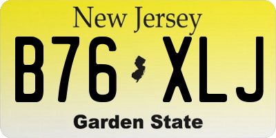 NJ license plate B76XLJ