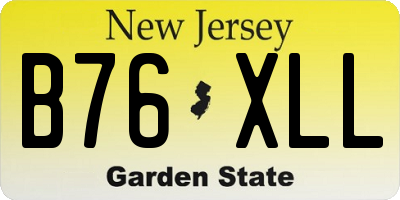 NJ license plate B76XLL