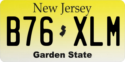 NJ license plate B76XLM