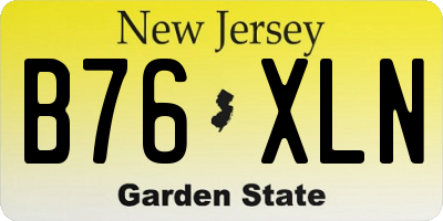 NJ license plate B76XLN