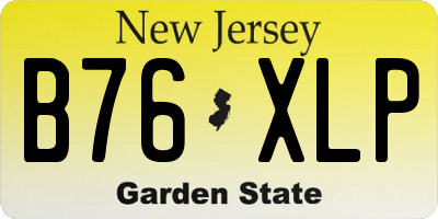 NJ license plate B76XLP