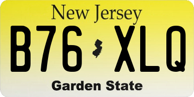 NJ license plate B76XLQ
