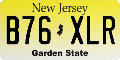 NJ license plate B76XLR