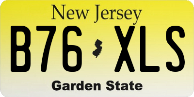 NJ license plate B76XLS