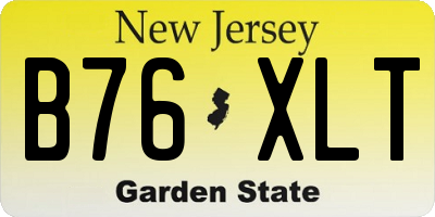 NJ license plate B76XLT