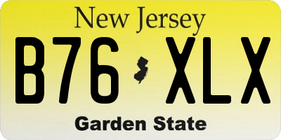NJ license plate B76XLX