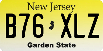 NJ license plate B76XLZ