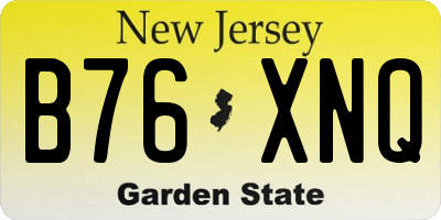NJ license plate B76XNQ