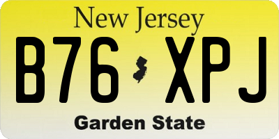 NJ license plate B76XPJ
