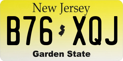 NJ license plate B76XQJ